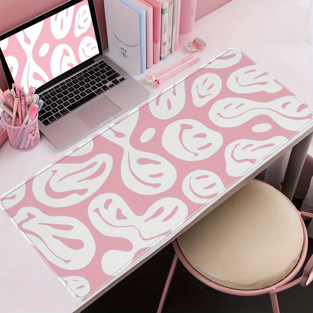 Desk Setup Aesthetic - Aesthetic Pink Desk Mat Large Mouse