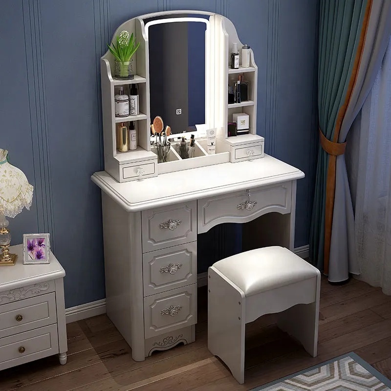 Girls White and pink Modern Wo - Desk Setup Simple ulasan dan harga