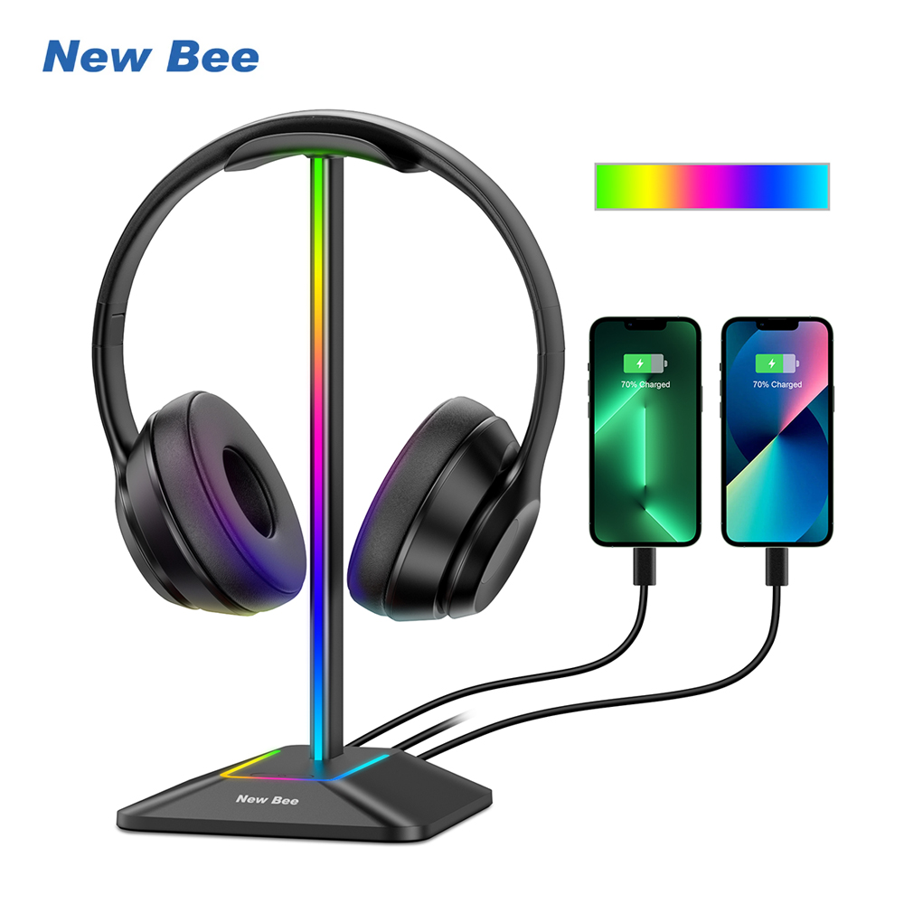 New Bee Z8 RGB Headphones Stan - Gaming Setup Desk ulasan dan harga