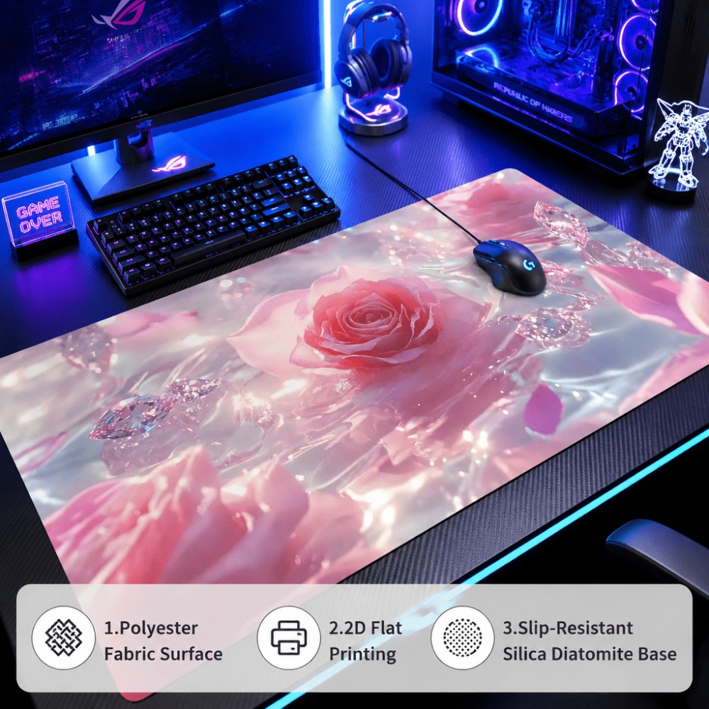 Original pink rose watermark.  - Desk Setup Simple ulasan dan harga