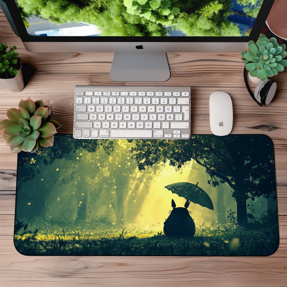 Dreamy Green Forest Totoro Lar - Desk Setup Aesthetic ulasan dan harga