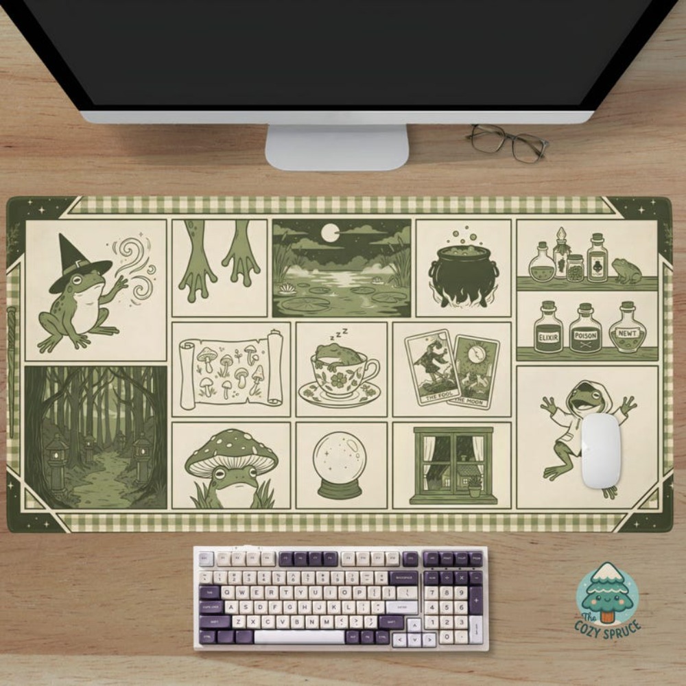 Witchy Frog Apothecary Desk Ma - Desk Setup Aesthetic ulasan dan harga