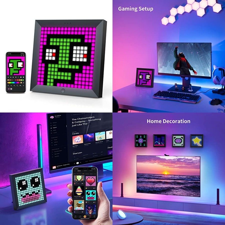 LED Light Pixel Display Panel  - Gaming Setup Desk ulasan dan harga