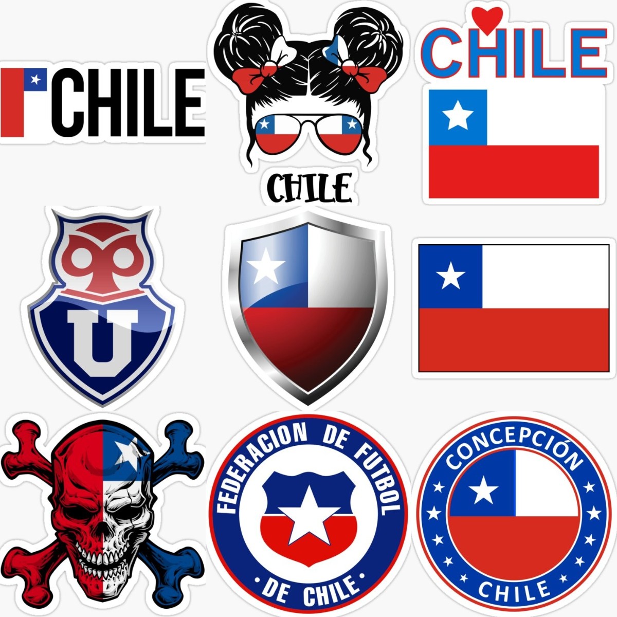 Chile Emblem Flag Skull Creati - Desk Setup Notebook ulasan dan harga