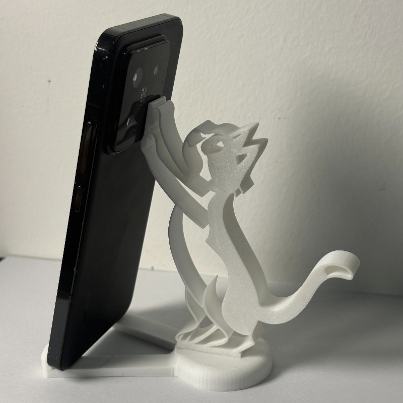 Abstract Hollow Line Cat Phone - Desk Setup Stand ulasan dan harga