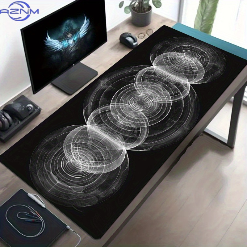 Large Black and White Spiral P - Desk Setup Black And White ulasan dan harga