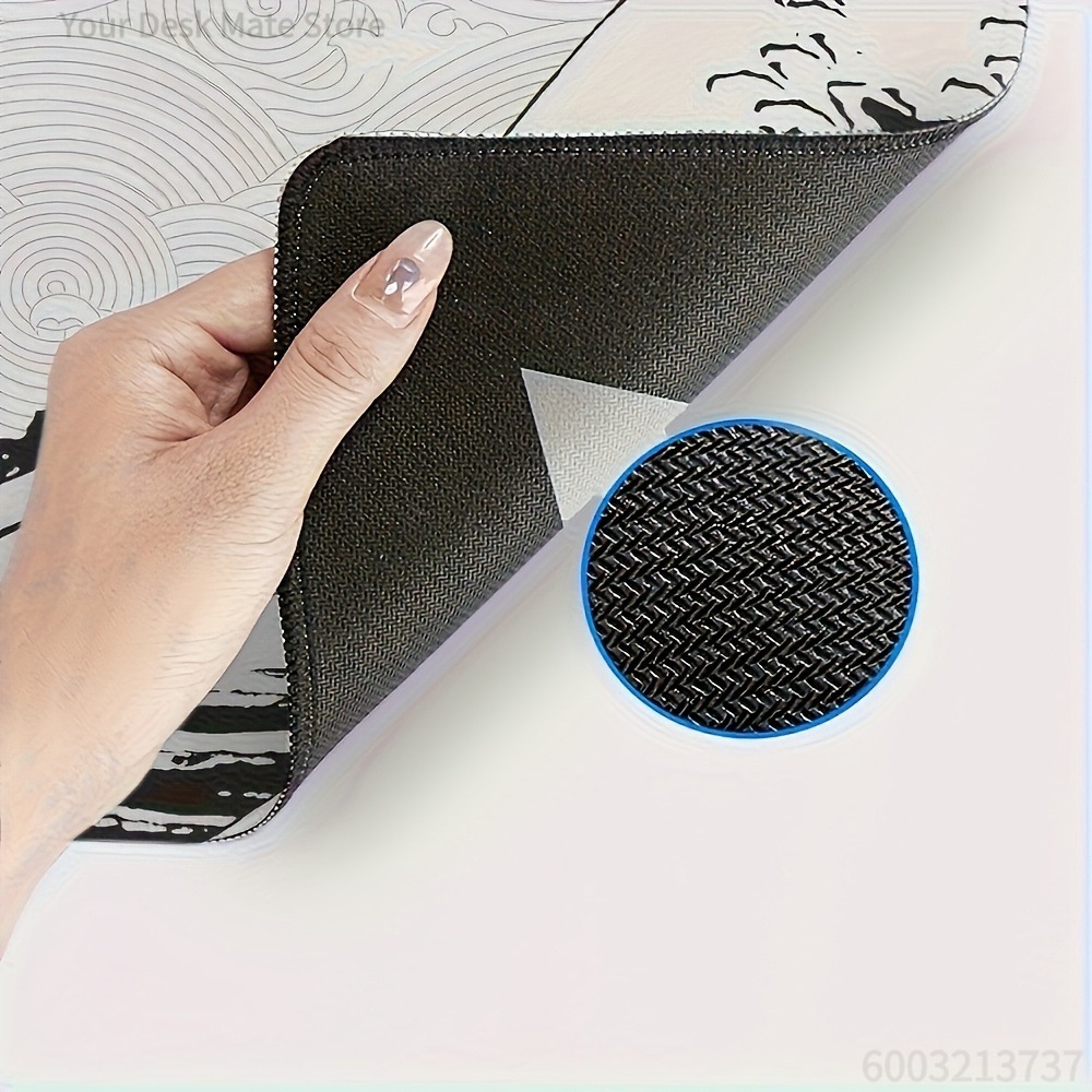Black White Wave Art XXL Desk  - Desk Setup Black And White ulasan dan harga
