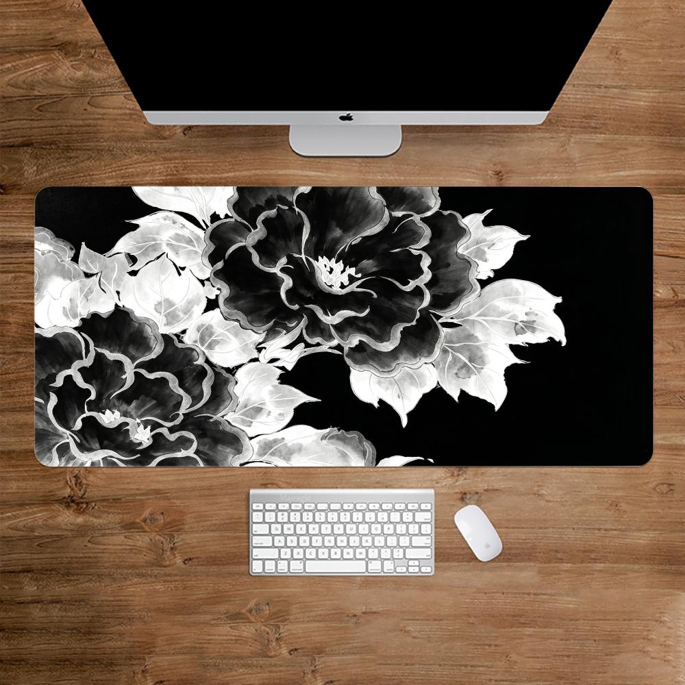 Black and White Ink Dyed Peony - Desk Setup Black And White ulasan dan harga