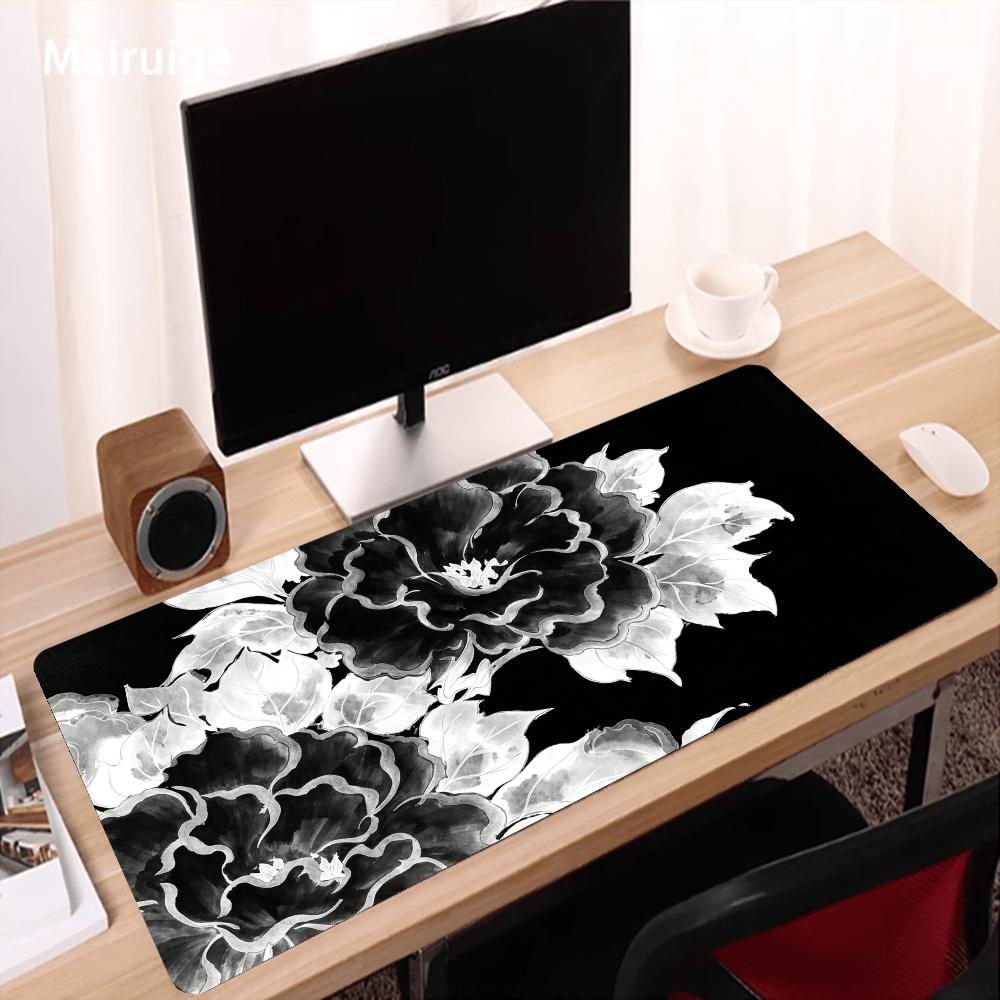 Black and White Ink Dyed Peony - Desk Setup Black And White ulasan dan harga