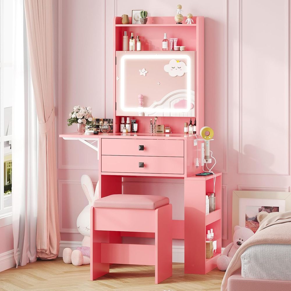 Vabches Small Makeup Vanity De - Desk Vanity Setup ulasan dan harga