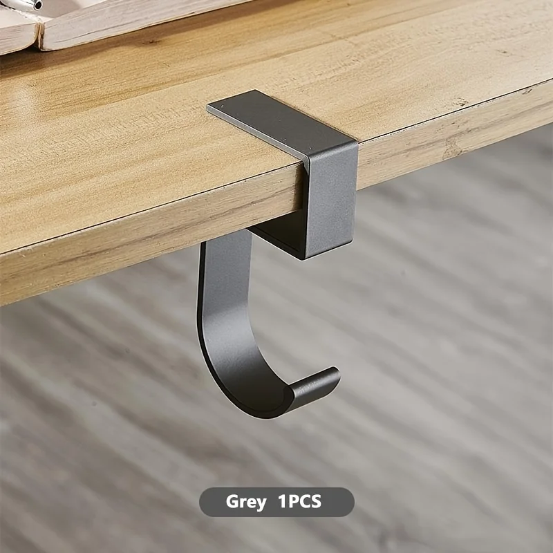 Aluminum Desk Hook Organizer A - Desk Setup Black And White ulasan dan harga