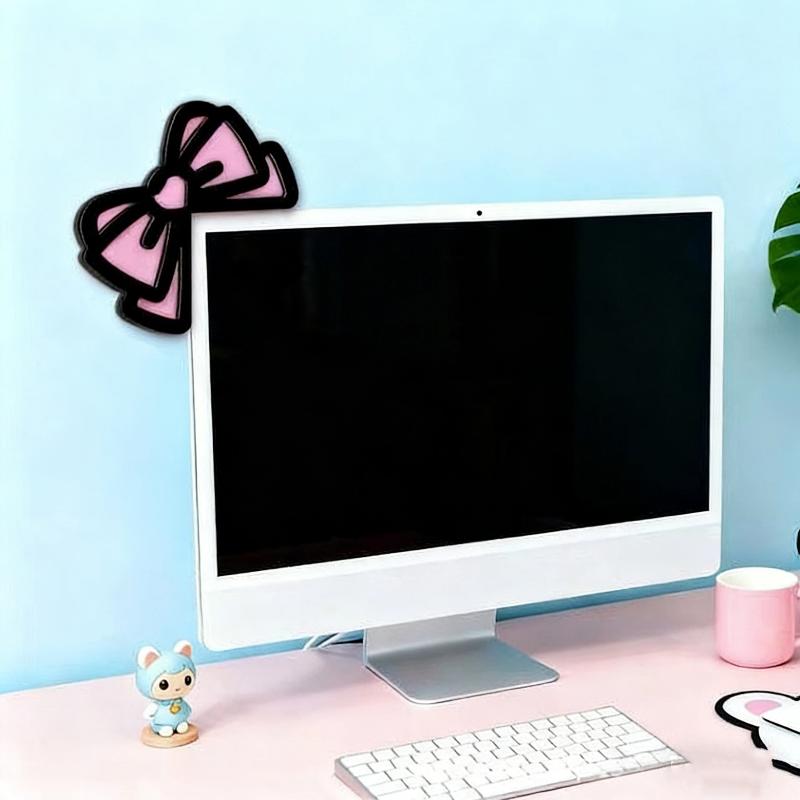 New 1/2Pcs Wooden Bowknot PC A - Gaming Setup Desk ulasan dan harga
