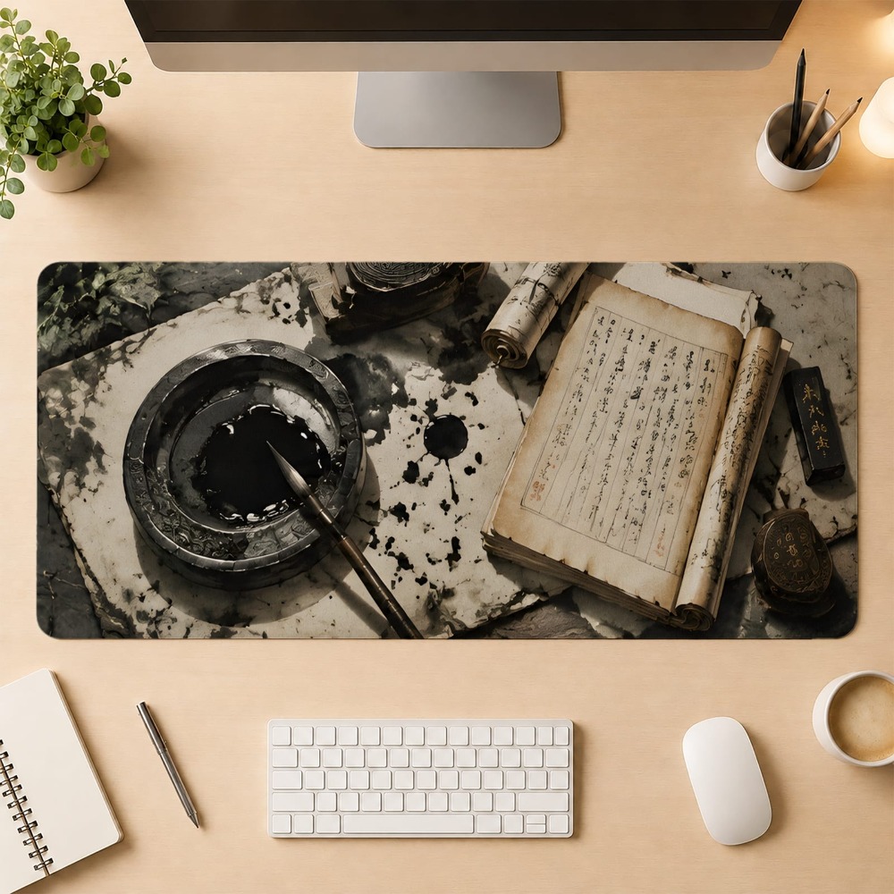 Retro Chinese calligraphy, ant - Desk Setup Simple ulasan dan harga
