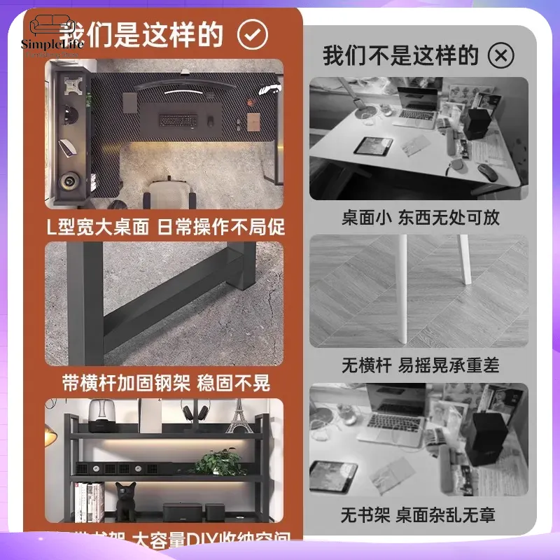 Corner Gaming Desk Computer De - Setup Desk Monitor ulasan dan harga