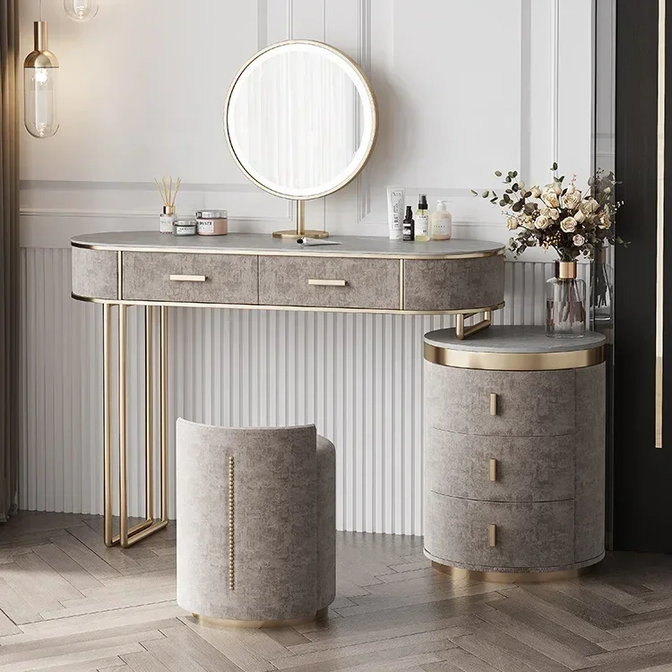 Bedroom Set European Furniture - Desk Vanity Setup ulasan dan harga