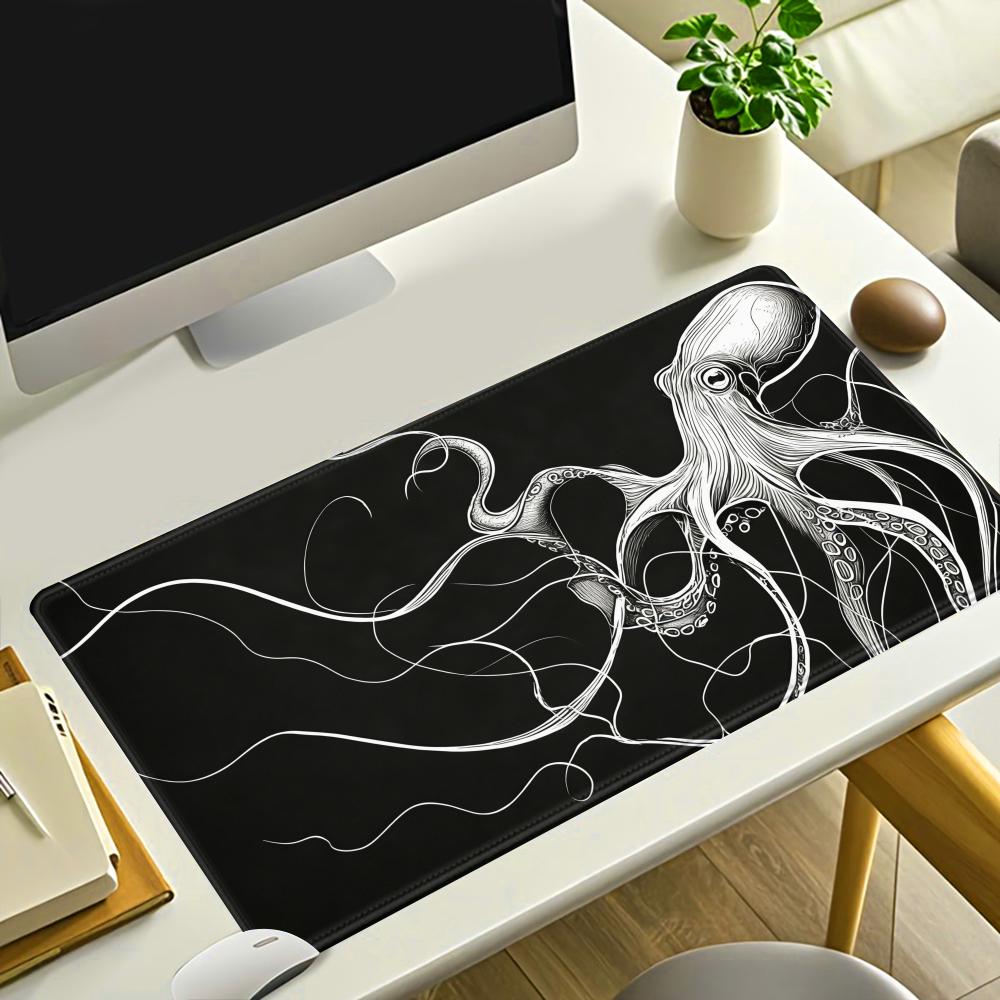 HYBXAXC Octopus Mouse Pad, Bla - Desk Setup Black And White ulasan dan harga
