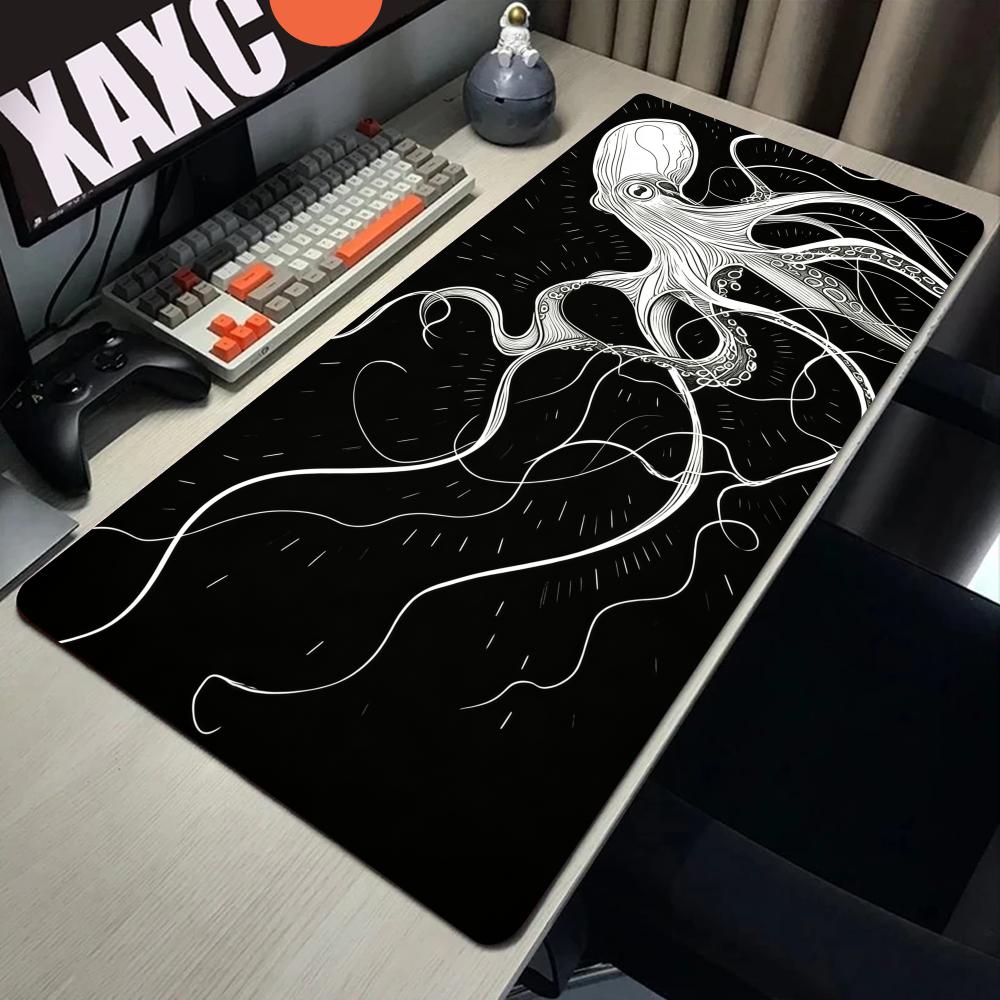 HYBXAXC Octopus Mouse Pad, Bla - Desk Setup Black And White ulasan dan harga