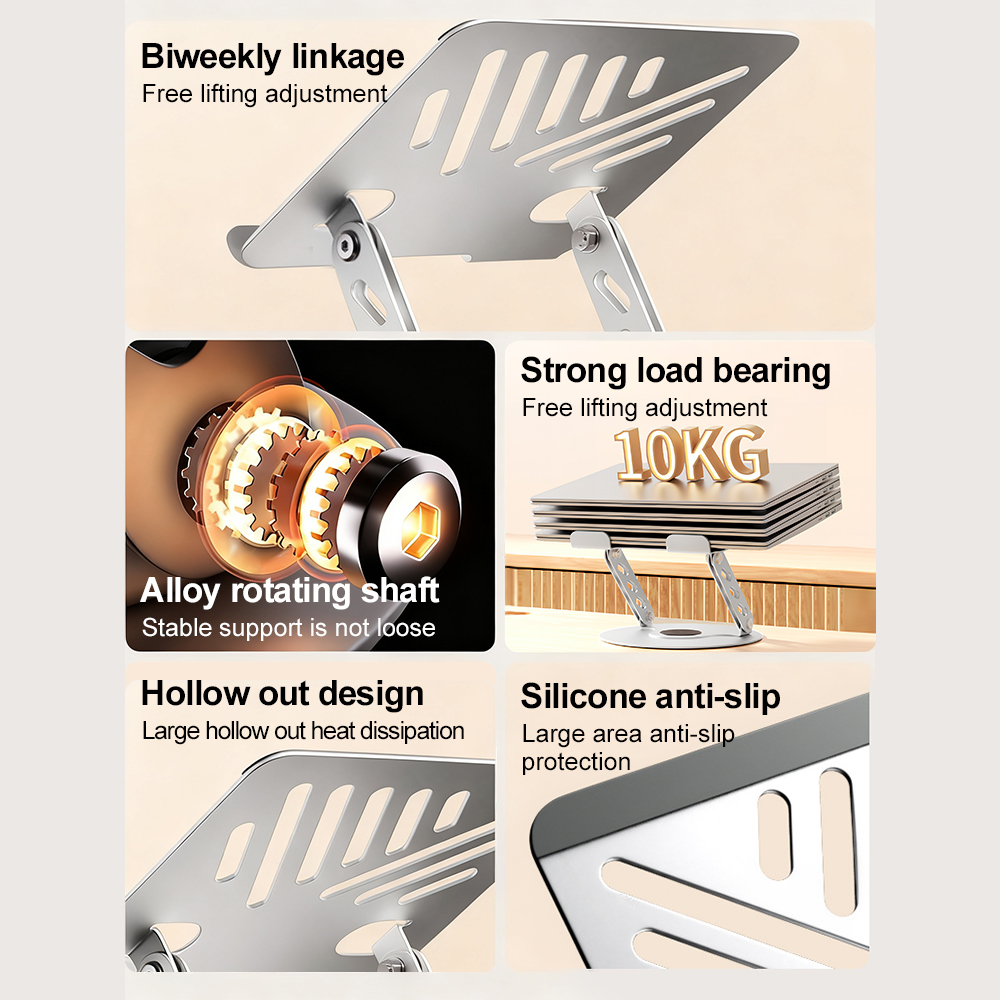 360° Rotating Laptop Stand Adj - Gaming Setup Desk ulasan dan harga