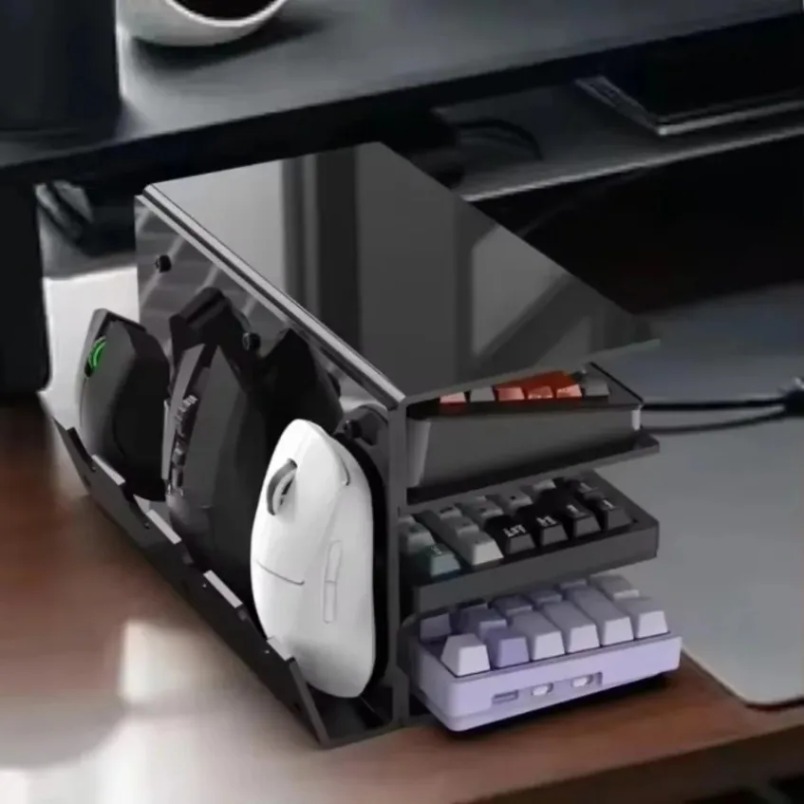 Keyboard Stand 3 Tier Acrylic  - Gaming Setup Desk ulasan dan harga