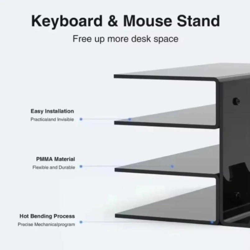 Keyboard Stand 3 Tier Acrylic  - Gaming Setup Desk ulasan dan harga