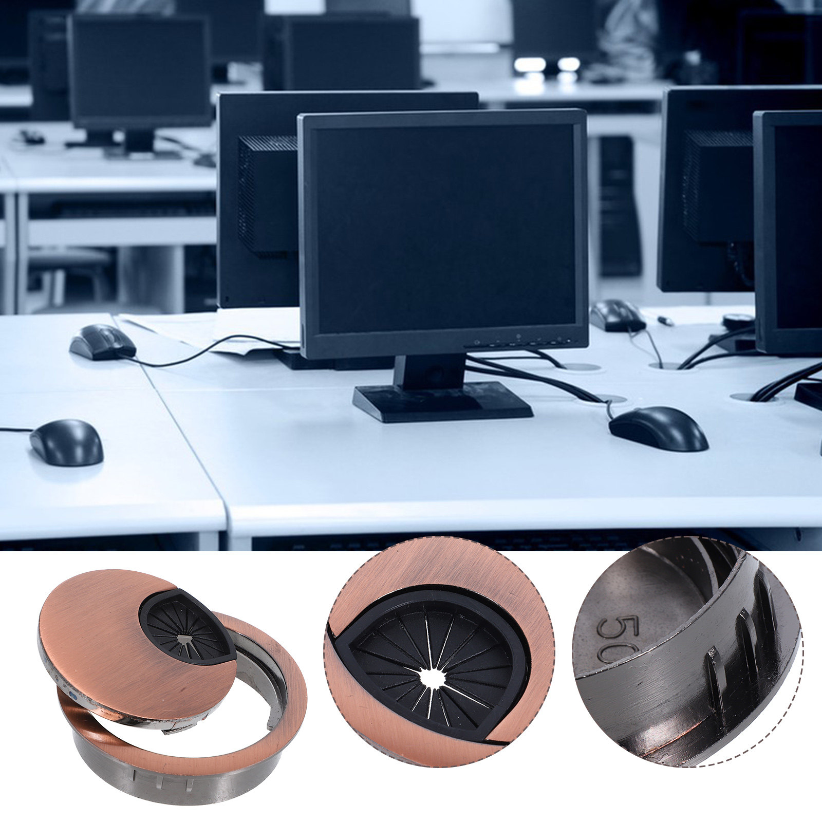 Round Cable Grommet Desktop Co - Desk Setup Simple ulasan dan harga