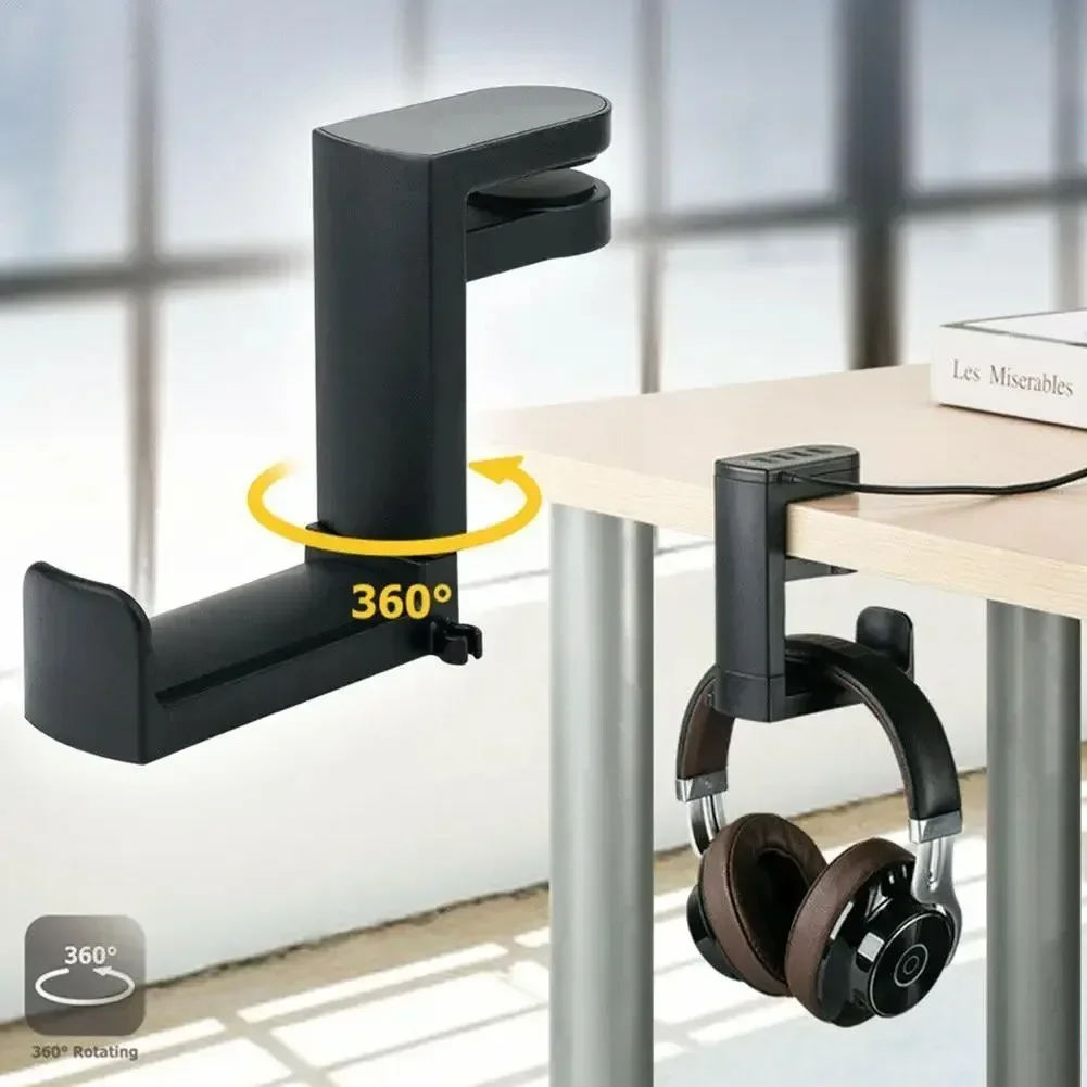 No Punch Headphone Hook Clip H - Gaming Setup Desk ulasan dan harga