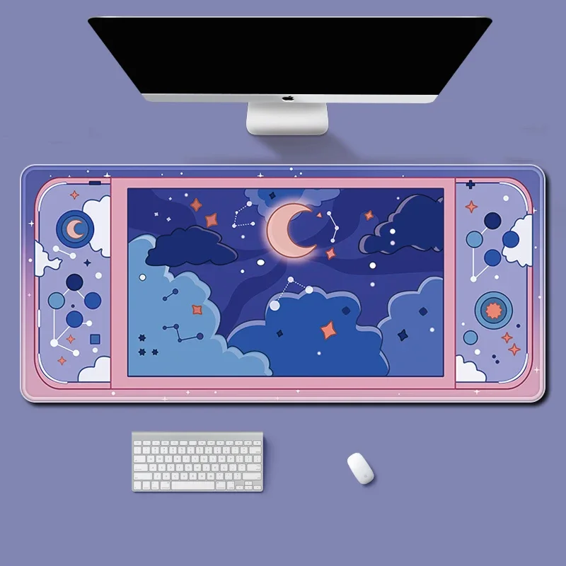 Moon and Stars Large Desk Mat  - Desk Setup Aesthetic ulasan dan harga
