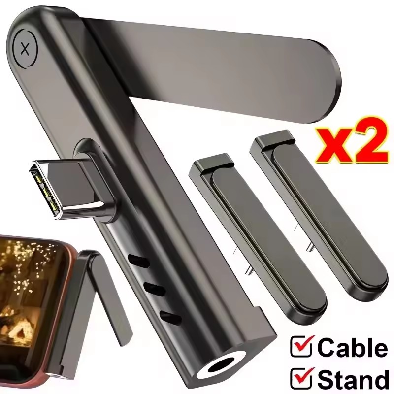 2/1PCS Portable USB C To 3.5mm - Desk Setup Stand ulasan dan harga
