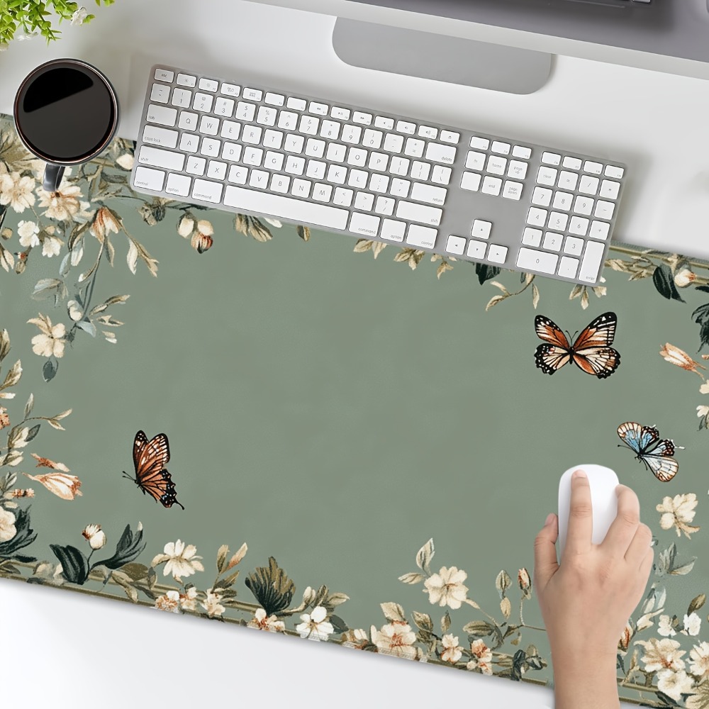 Plant table mat with butterfly - Desk Setup Simple ulasan dan harga