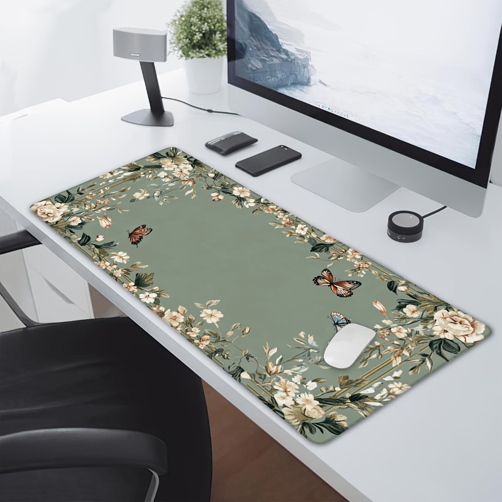 Plant table mat with butterfly - Desk Setup Simple ulasan dan harga