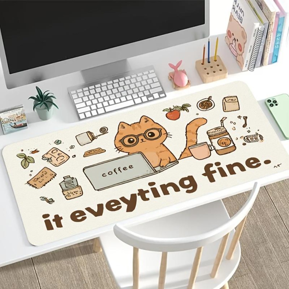Hand-drawn patterns, an orange - Desk Setup Simple ulasan dan harga