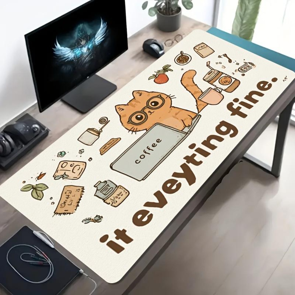 Hand-drawn patterns, an orange - Desk Setup Simple ulasan dan harga