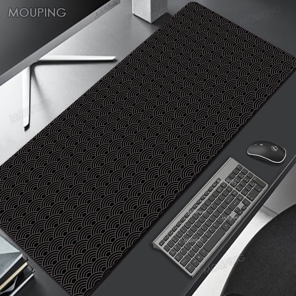 Black Deskmat Carpet Desk Acce - Desk Setup Black And White ulasan dan harga