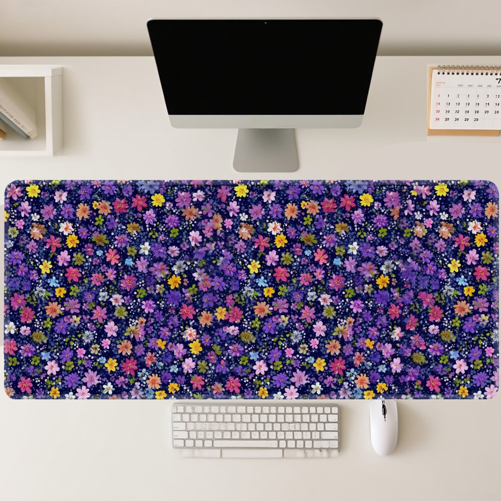 Floral Pattern Desk Mat Large  - Desk Setup Aesthetic ulasan dan harga