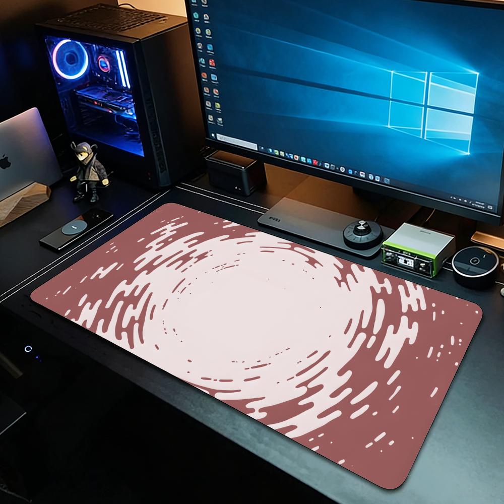 Grey Circular Ripple Fluid Tex - Desk Setup Grey ulasan dan harga