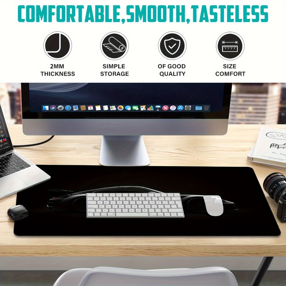 Sanded Black Gaming Mouse Pad  - Desk Setup Simple ulasan dan harga