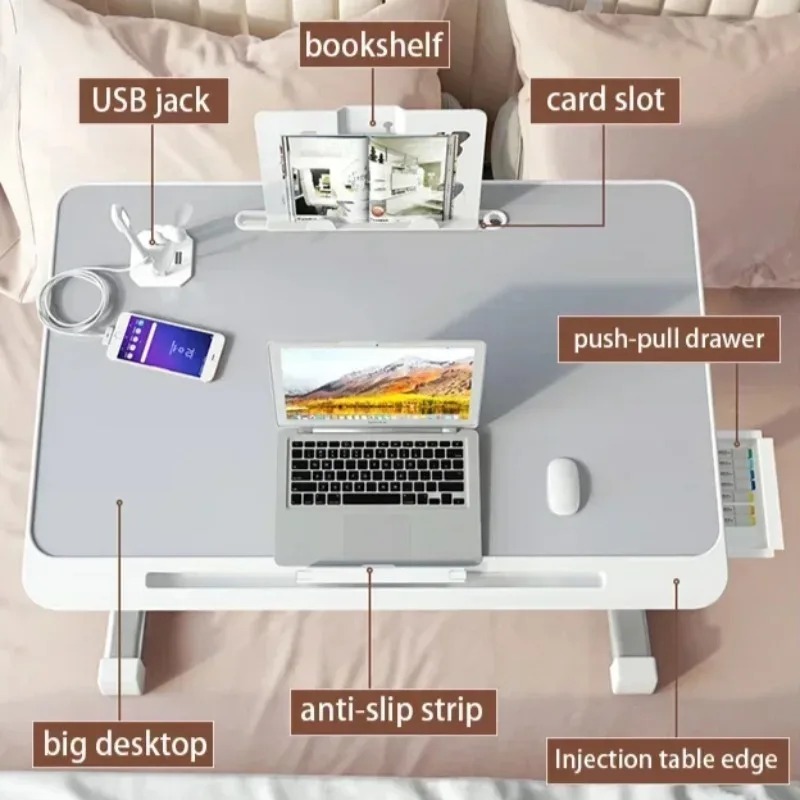 Laptop Bed Tray Table Adjustab - Desk Setup Notebook ulasan dan harga