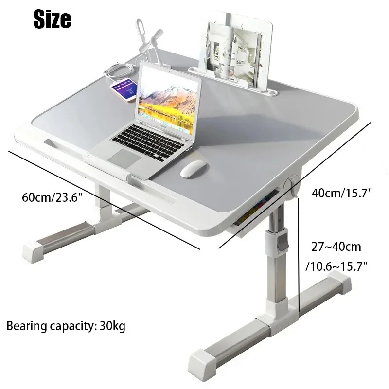 Laptop Bed Tray Table Adjustab - Desk Setup Notebook ulasan dan harga