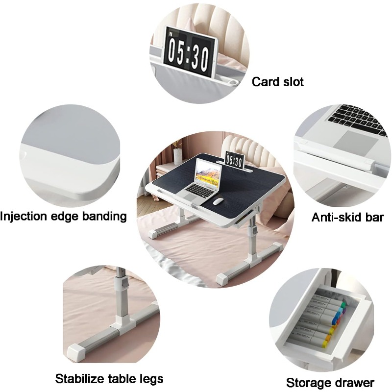 Laptop Bed Tray Table Adjustab - Desk Setup Notebook ulasan dan harga