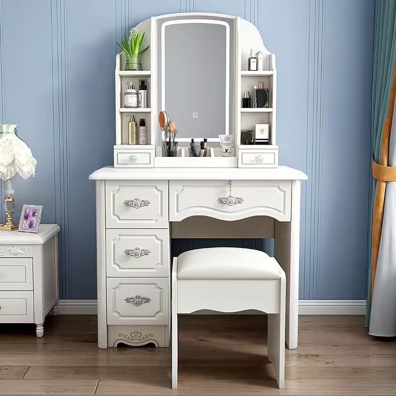 Girls White and Pink Modern Wo - Desk Setup Simple ulasan dan harga