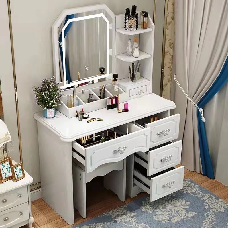 Girls White and Pink Modern Wo - Desk Setup Simple ulasan dan harga