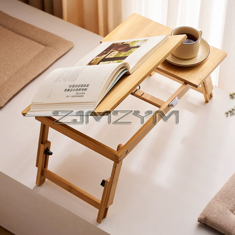 Folding Laptop Table Bamboo Ad - Desk Setup Notebook ulasan dan harga