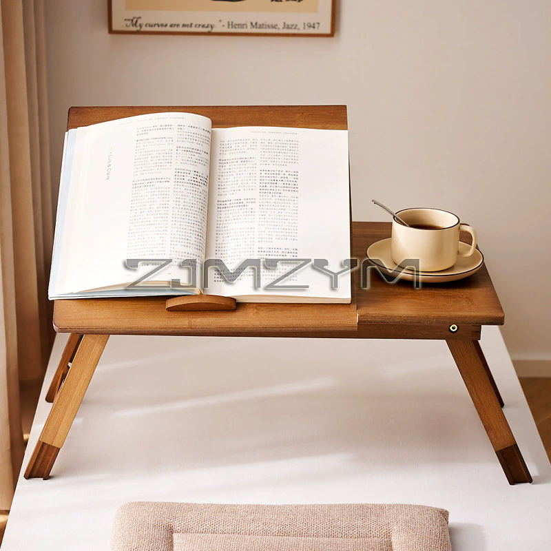 Folding Laptop Table Bamboo Ad - Desk Setup Notebook ulasan dan harga