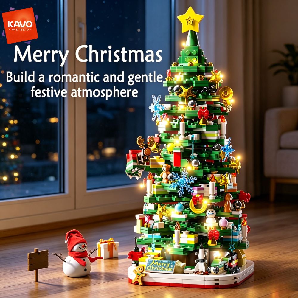 KAVOWORLD 1024pcs Christmas Tr - Desk Setup Ideas Office ulasan dan harga