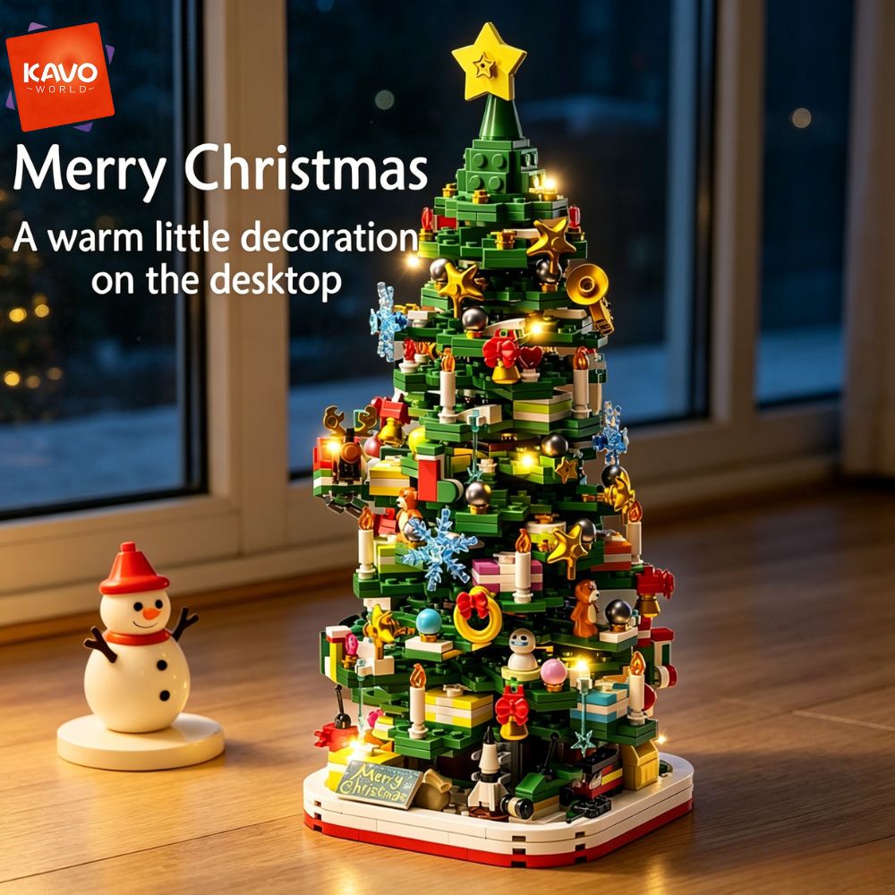 KAVOWORLD 1024pcs Christmas Tr - Desk Setup Ideas Office ulasan dan harga
