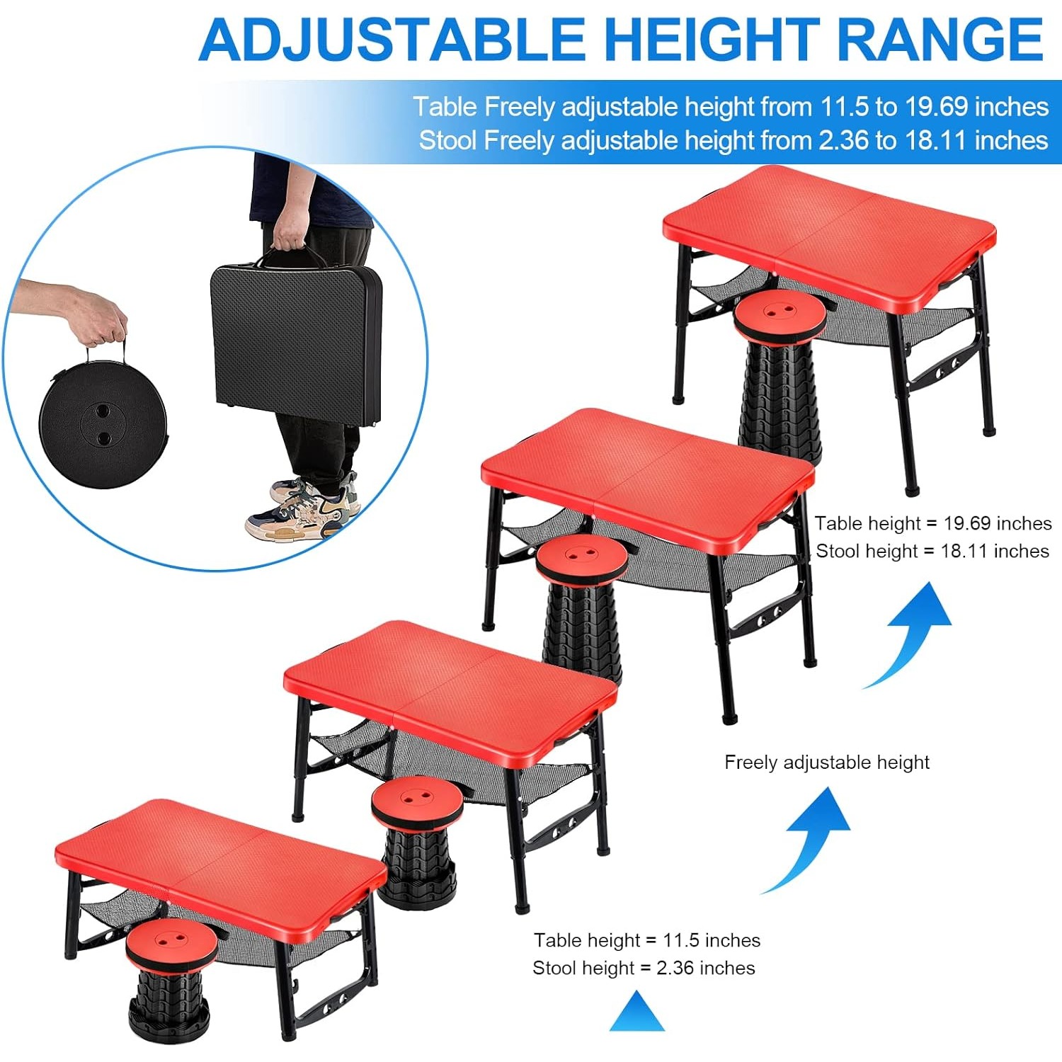 Retractable Folding Table & St - Desk Setup Notebook ulasan dan harga